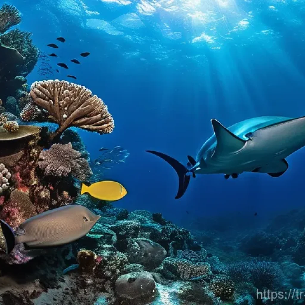 팔라우의 숨겨진 명소 - **A Serene Underwater Encounter in Palau**
"A graceful female diver, wearing a full wetsuit and ...